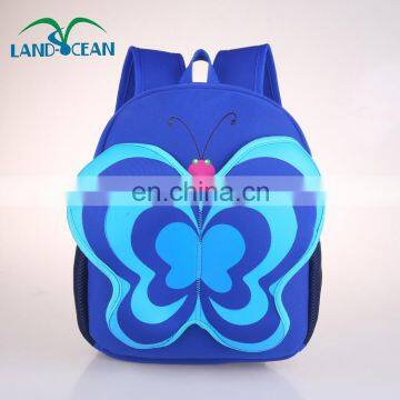 Cartoon kindergarten school kids lovely butterfly shape backpack