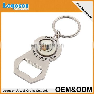 Good selling matt silver Denmark souvenir bottle opener key chain