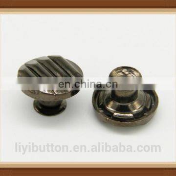 denim jeans buttons, 17mm gun metal zinc alloy button for jeans