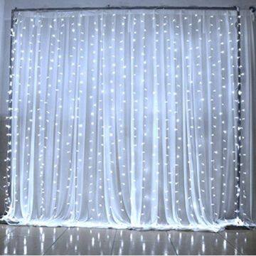 3M x 3M LED icicle string light 300LED Curtain String Light Holiday Christmas Decorative Wedding Party Garland Lights