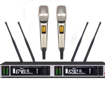 True Diversity Wireless 2 Handheld/Clip-on Microphones For Conference Room photo-2