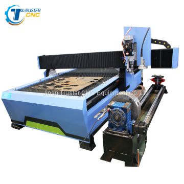 China Cnc 1325 Metal Plasma Cutting Machine For Stainless Steel pipe with rotary