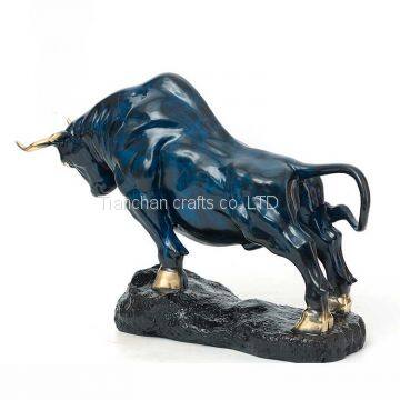 Vintage Bronze Bull Statue for Home, Fight Bull Meaning Aggressive, Fighting Spirit photo-2