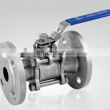 Stainless Steel 3 Pcs Flange End Ball Valve