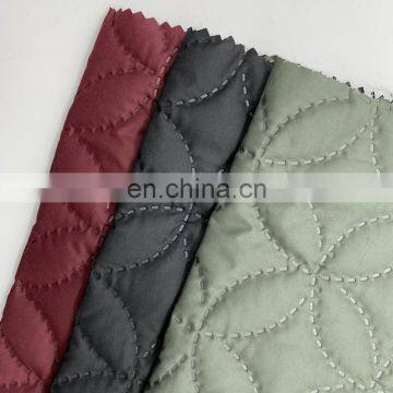 polyester pongee fabric quilting wadding quilting fabric for winter coat and jacket