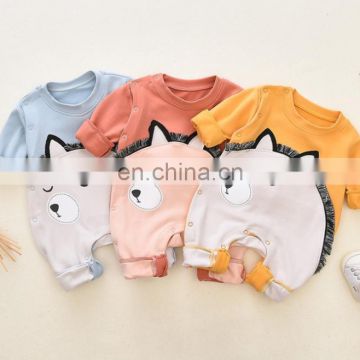 Various color sleeping bear pattern Jumpsuit baby boy Daily Wear romper wholesale