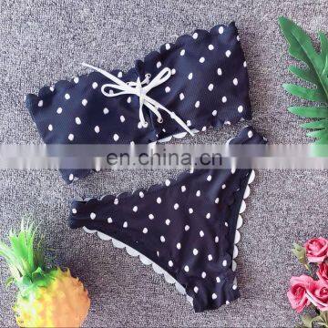 2019 Bikinis Women Swimwear Bathing Suit Dot Print Sexy Ruffle Bikini Sexy Ladies Swimsuit Maillot De Bain Femme