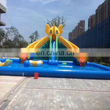 Durable inflatable pvc swimming pool slides for outdoor water park