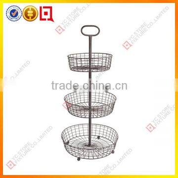 Round tier kitchen vegetable storage rack