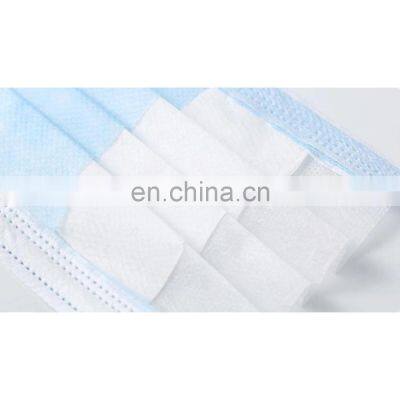 Wholesale Water-proof Non-woven Breathing Disposable Three Ply Mouth Face Mask Face