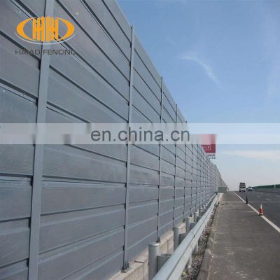 Perforated metal sheet noise cancelling wall / sound barrier noise acoustic fence wall panels