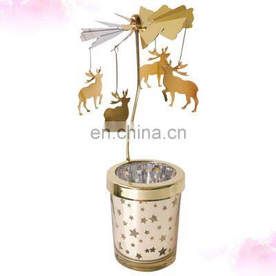 Holiday Gift Decorative Ideal candle holder wedding Christmas Metal Glass Candle Holder