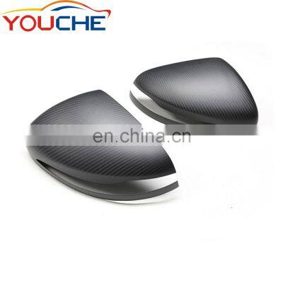 Matt black dry carbon fiber mirror cover for Mercedes GLC class W253 S class W222 C class W205 E class W213 W238