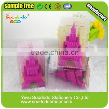 Cute 3D Eiffel Tower Eraser PVC Box Packing photo-2
