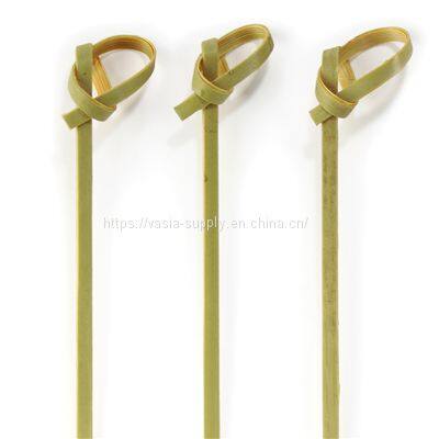 Bulk Bamboo Skewer With Knot Barbecue fruit cocktail appetizers Pick Bamboo sticks