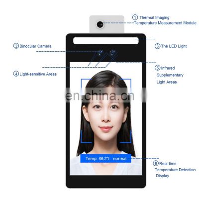 Access Control Face Recognition Wall-mounted Attendance Management System with Face Recognition Camera with Temperature Sensor