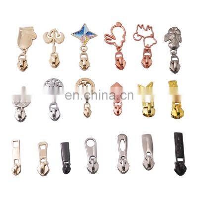 Bag Accessories Colorful Metal Zipper Puller / Zipper Pulls Zinc Alloy Zipper Slider For Jacket photo-2