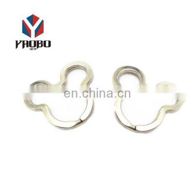 Unique Design Stainless Steel Flat Mickey Mouse Shape Split Key Ring Small Metal For Keychain photo-4