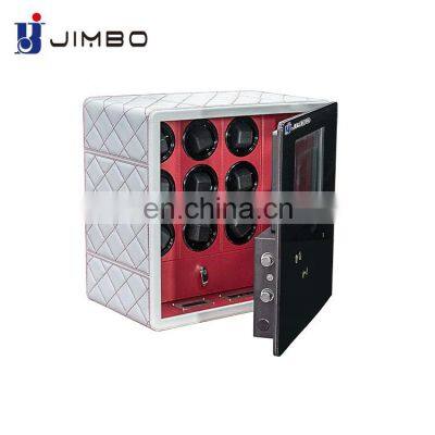 JIMBO High quality fingerprint Japan mabuchi motor led watch winder gyro watch winder security safe box