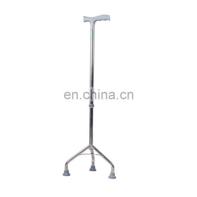 Elderly Folding Three legs Walker Height Adjustable Aluminum Safe  Walking Stick Non-Slip Forearm