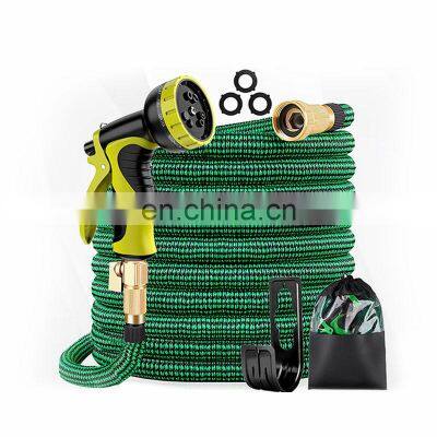 Lightweight Luxury Home Supplies Latex Wall Mount 100 Ft Green Black Expandable Garden Hose