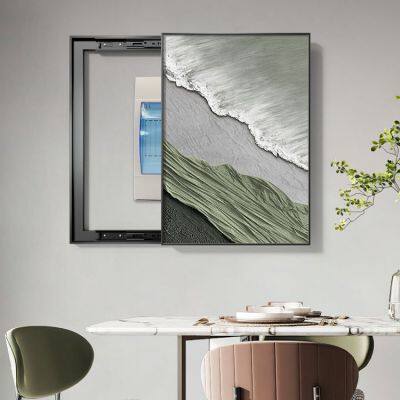 Modern light luxury living room decoratio background wall painting, luminous painting 09