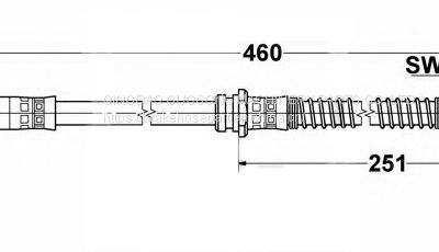 SAE J1401 brake hose 1/8 HL 24.5248-0461.3