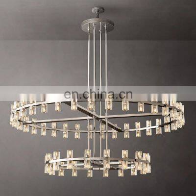 ARCACHON Modern Luxury Indoor Metal LED Round Two-Tier k9 Crystal Chandelier For Living Room Restaurant Hotel Home Decor photo-5