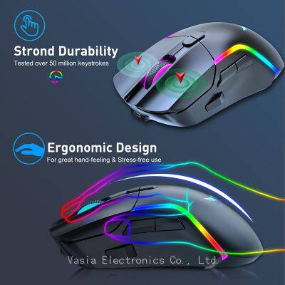 Opto-electronic 1200-1600-2400-3200DPI Portable Quiet Ergonomic Mouse 2.4 Ghz Wireless Optical photo-5