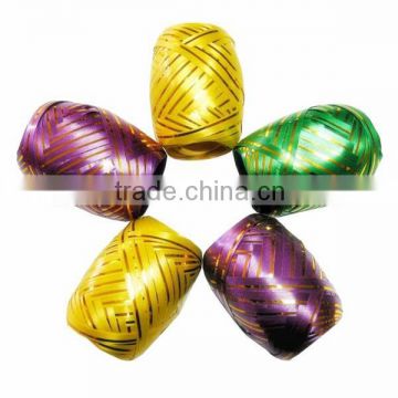 Matte Metallic/Raffia Curling Ribbon Egg/Golden Line Ribbon Egg/Purple Color solid gloss ribbon eggs