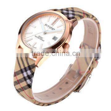 Retro Vintage Girls Ladies Geniune Leather Watch with Stainless Steel Watch Case