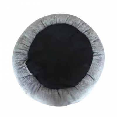 Meow Love Soft Indoor Pet Rest Sleeping Bed Sofa Round Donut Cat Bed Calming Washable Plush Dog Bed photo-2