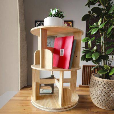 Wooden Book Shelf Display Bookcase Book Storage Bamboo Craft Book Rack Storage Rack Shelves Books Holder Wooden Bookcase photo-2