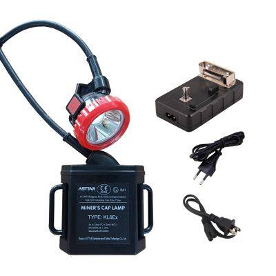 Atex 6ah 7000lux IP65 Mining Industrial Use Explosion Proof LED cap lamp with single charger