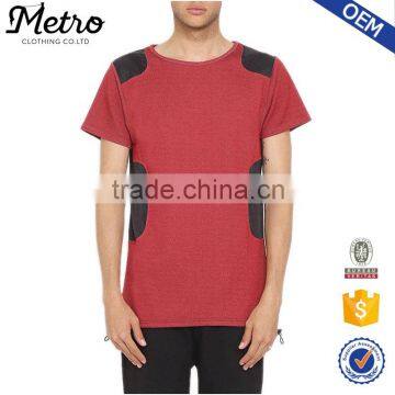 Fashion Summer Mens Red And Black Contrast T-Shirts