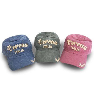 Custom Caps Manufacturer Wholesale 6 Panel Stone Washed Dad Cap Cotton Vintage Baseball Hat Custom Embroidery Logo Texas Sports Caps photo-2