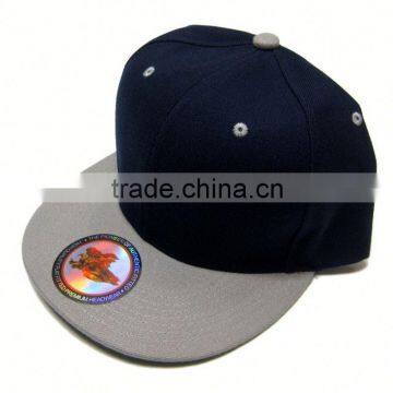 Whole sale Wool Blend Snapback Two-Tone Snap Back Hat Baseball-Navy Grey