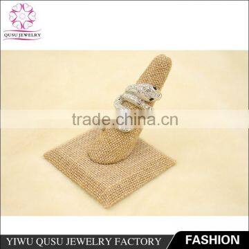 2015 Yiwu New Products Silver Plated Finger Ring With White Rhinestone Snake Shape photo-2