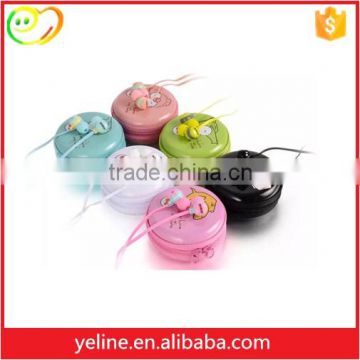 Microphone style earphone with storage box for laptop