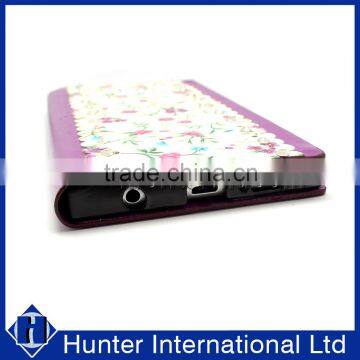 Printing Flora Leather Book Case For SamsungS6 photo-3