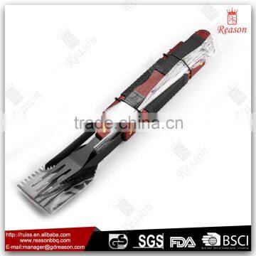Wooden Handle Stainless Steel Non-stick Barbecue Tools Set photo-2