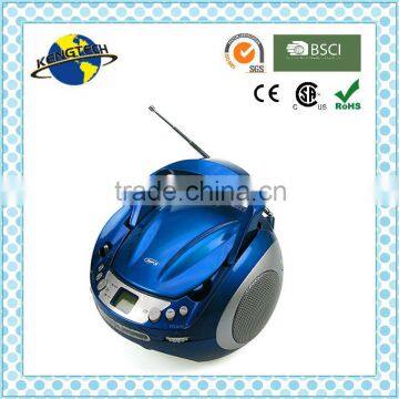 Hot Sale Stylish Sliver and Blue Avant-grade Portable CD Boombox