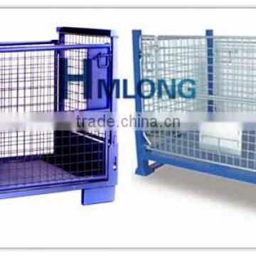 Folding Metal Steel Wire Mesh Pallet Stillage Cage Box Container Basket