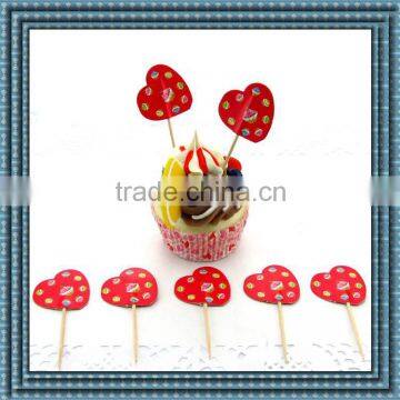 Party Supplies Disposable heart Cupcake Topper