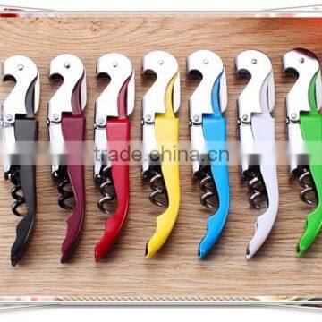 2016 top quality hot sale promotional wine metal bottle opener corkscrew