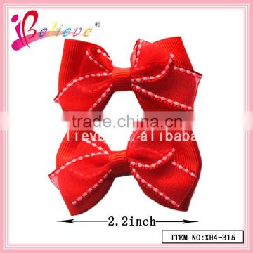 Wholesale girls hair clip,fancy small ribbon bow,cheap wholesale hair accessories