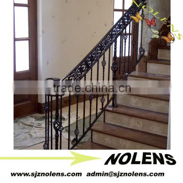 Decorative Wrought Iron Indoor Straight Stairs Design