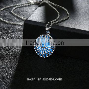 Amber Necklace With Moon Stone Glow in the Dark Necklace photo-6