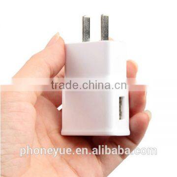 white or black 1A/2A 1 port usb travel wall charger for samsung