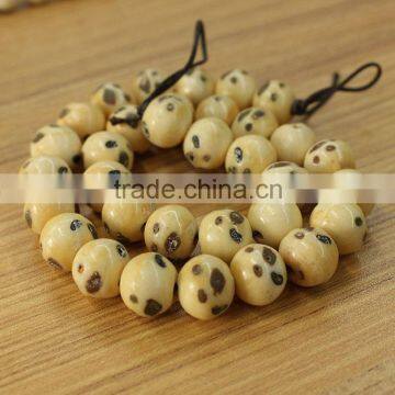 OB002 12mm Round engraving vintage OX Bone ball Beads